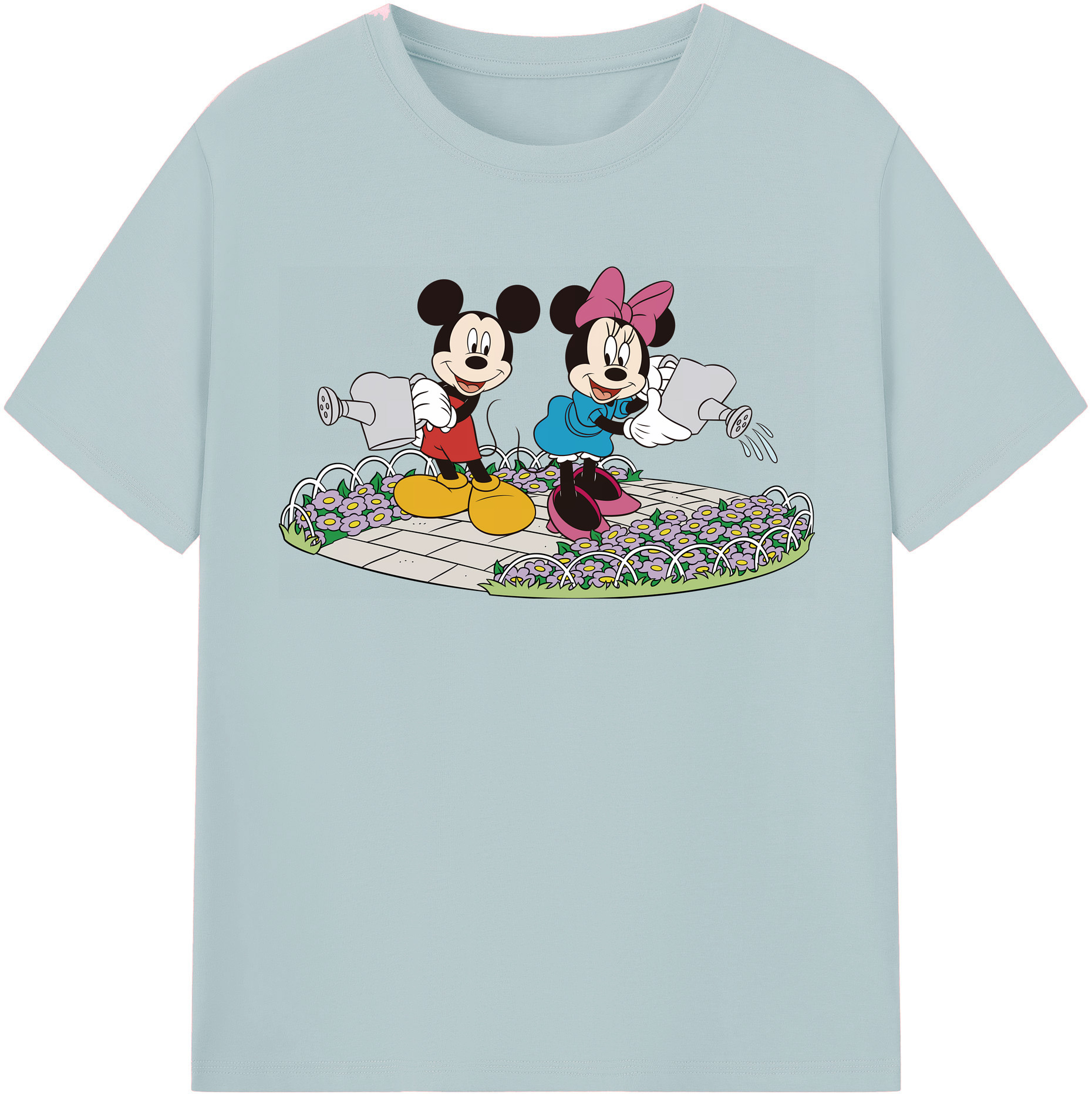 （画像用） ミッキーマウス Mickey Mouse 綿100％半袖Tシャツ（フロントプリント）